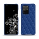 Coque cuir Samsung Galaxy S20+ 5G - Bleu océan - Couture ( Nappa - Pantone 293C ) 