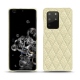 Coque cuir Samsung Galaxy S20+ 5G - Ivoire - Couture ( Sleek P C12 - White ) 