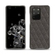 Coque cuir Samsung Galaxy S20+ 5G - Anthracite - Couture ( Pantone 424C ) 