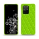 Samsung Galaxy S20+ 5G leather cover - Vert fluo - Couture