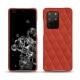 Coque cuir Samsung Galaxy S20+ 5G - Arange clouquié - Couture