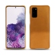 Samsung Galaxy S20 leather cover - Or Maïa ( Pantone 871C ) 