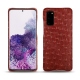 Funda de piel Samsung Galaxy S20 - Autruche ciliegia