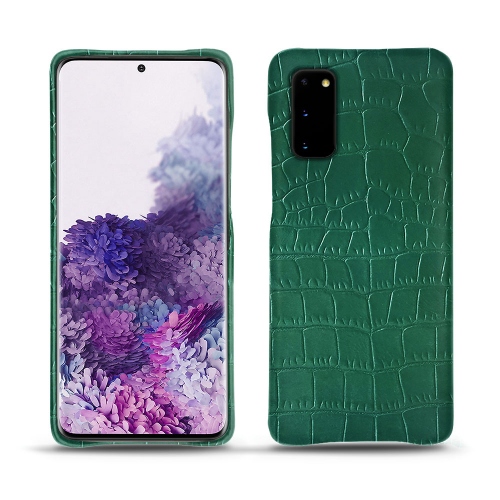 Samsung Galaxy S20 : La référence des étuis luxe Crocodile pino ( Pantone #173F35 ) 