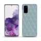 Coque cuir Samsung Galaxy S20 - Bleu ciel - Couture ( Nappa - Pantone 277C ) 