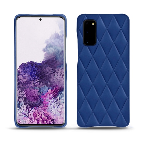 Lederschutzhülle Samsung Galaxy S20Bleu océan - Couture ( Nappa - Pantone #15458a) 