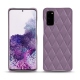 Samsung Galaxy S20 leather cover - Lilas - Couture ( Nappa - Pantone 2645U ) 