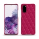Samsung Galaxy S20 leather cover - Rose fluo - Couture