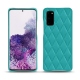 Capa em pele Samsung Galaxy S20 - Bleu fluo - Couture