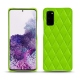 Samsung Galaxy S20 leather cover - Vert fluo - Couture