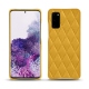 Lederschutzhülle Samsung Galaxy S20 - Jaune soulèu - Couture