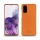 Samsung Galaxy S20 leather cover - Orange PU