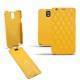 硬质真皮保护套 Samsung SM-N9000 Galaxy Note 3  - Jaune soulèu - Couture
