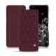 Housse cuir Samsung Galaxy S20+ 5G - Lie de vin - Couture ( Pantone 5115C ) 