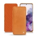 Samsung Galaxy S20 leather case - Mandarine vintage ( Pantone 165C ) 