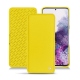 Samsung Galaxy S20 leather case - Jaune fluo