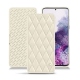 가죽 커버 Samsung Galaxy S20 - Blanc - Couture ( Bologna - White ) 
