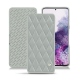 Housse cuir Samsung Galaxy S20 - Gris - Couture ( Nappa - Pantone W428C ) 
