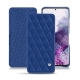 가죽 커버 Samsung Galaxy S20 - Bleu océan - Couture ( Nappa - Pantone 293C ) 