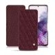 가죽 커버 Samsung Galaxy S20 - Lie de vin - Couture ( Pantone 5115C ) 