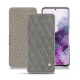 Samsung Galaxy S20 leather case - Acier vintage - Couture