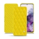 가죽 커버 Samsung Galaxy S20 - Jaune fluo - Couture