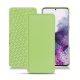 가죽 커버 Samsung Galaxy S20 - Vert olive PU