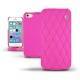 Housse cuir Apple iPhone 5S  - Rose fluo - Couture