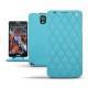 硬质真皮保护套 Samsung SM-N9000 Galaxy Note 3  - Bleu fluo - Couture