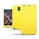 硬质真皮保护套 Samsung SM-N9000 Galaxy Note 3  - Jaune fluo - Couture