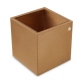 Leather pen pot - square - Beige Veggie