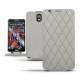 硬质真皮保护套 Samsung SM-N9000 Galaxy Note 3  - Acier vintage - Couture