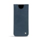 Capa em pele Samsung Galaxy S20 - Jean vintage ( Roughtcut - Pantone 285U  ) 