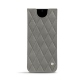 Samsung Galaxy S20 leather pouch - Acier vintage - Couture