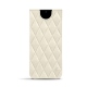 Samsung Galaxy S20+ 5G leather pouch - Blanc escumo - Couture