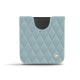 Custodia in pelle Samsung Galaxy Z Flip - Bleu ciel - Couture ( Nappa - Pantone 277C ) 