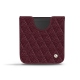 Capa em pele Samsung Galaxy Z Flip - Lie de vin - Couture ( Pantone 5115C ) 