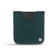 Samsung Galaxy Z Flip leather pouch - Bleu Veggie