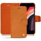 Capa em pele Apple iPhone SE (2020) - Mandarine vintage ( Pantone 165C ) 