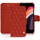 レザーケース Apple iPhone SE (2020) - Papaye - Couture ( Pantone 180C ) 