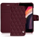レザーケース Apple iPhone SE (2020) - Lie de vin - Couture ( Pantone 5115C ) 
