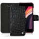 レザーケース Apple iPhone SE (2020) - Autruche nero