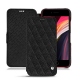 Funda de piel Apple iPhone SE (2020) - Ebène - Couture ( Sleek P C12 - Black ) 
