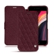 Apple iPhone SE (2020) leather case - Lie de vin - Couture ( Pantone 5115C ) 
