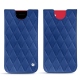 Capa em pele Apple iPhone SE (2020) - Bleu océan - Couture ( Nappa - Pantone 293C ) 