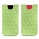 Apple iPhone SE (2020) leather pouch - Vert olive - Couture ( Nappa - Pantone 578U ) 