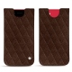 Apple iPhone SE (2020) leather pouch - Châtaigne - Couture ( Pantone 476C ) 