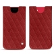 Pochette cuir Apple iPhone SE (2020) - Tomate - Couture ( Pantone 187C ) 