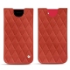 Apple iPhone SE (2020) leather pouch - Arange clouquié - Couture