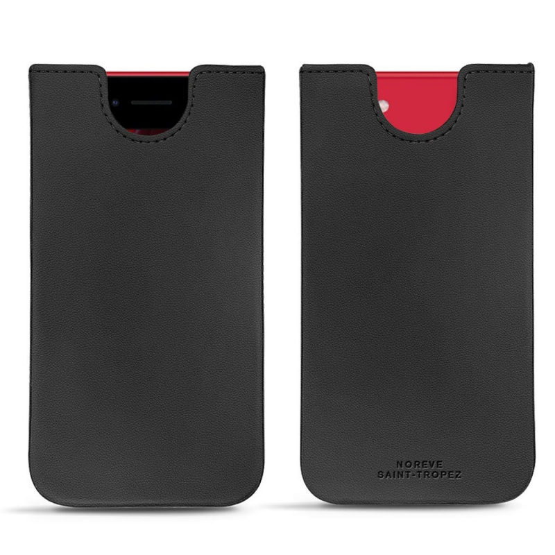 Apple iPhone SE (2020) leather pouch - Noir PU